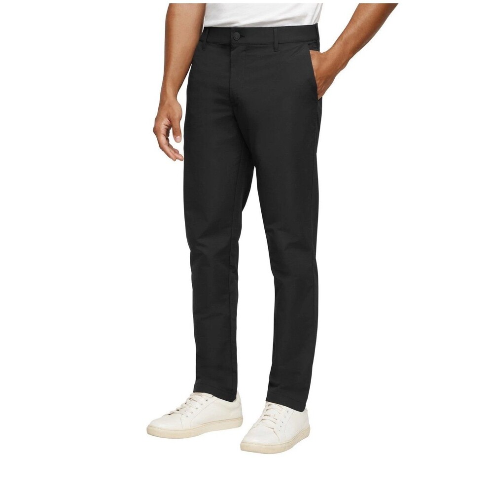 Banana Republic Men's Slim-Fit Flat Front Pants Black 32X34